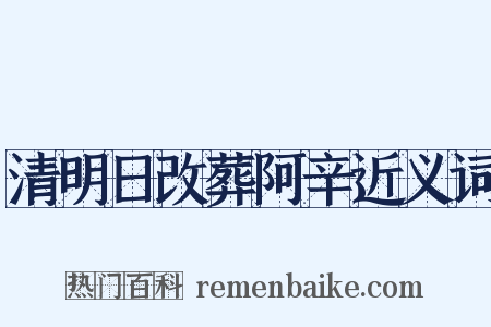清明日改葬阿辛近义词是什么意思的图片